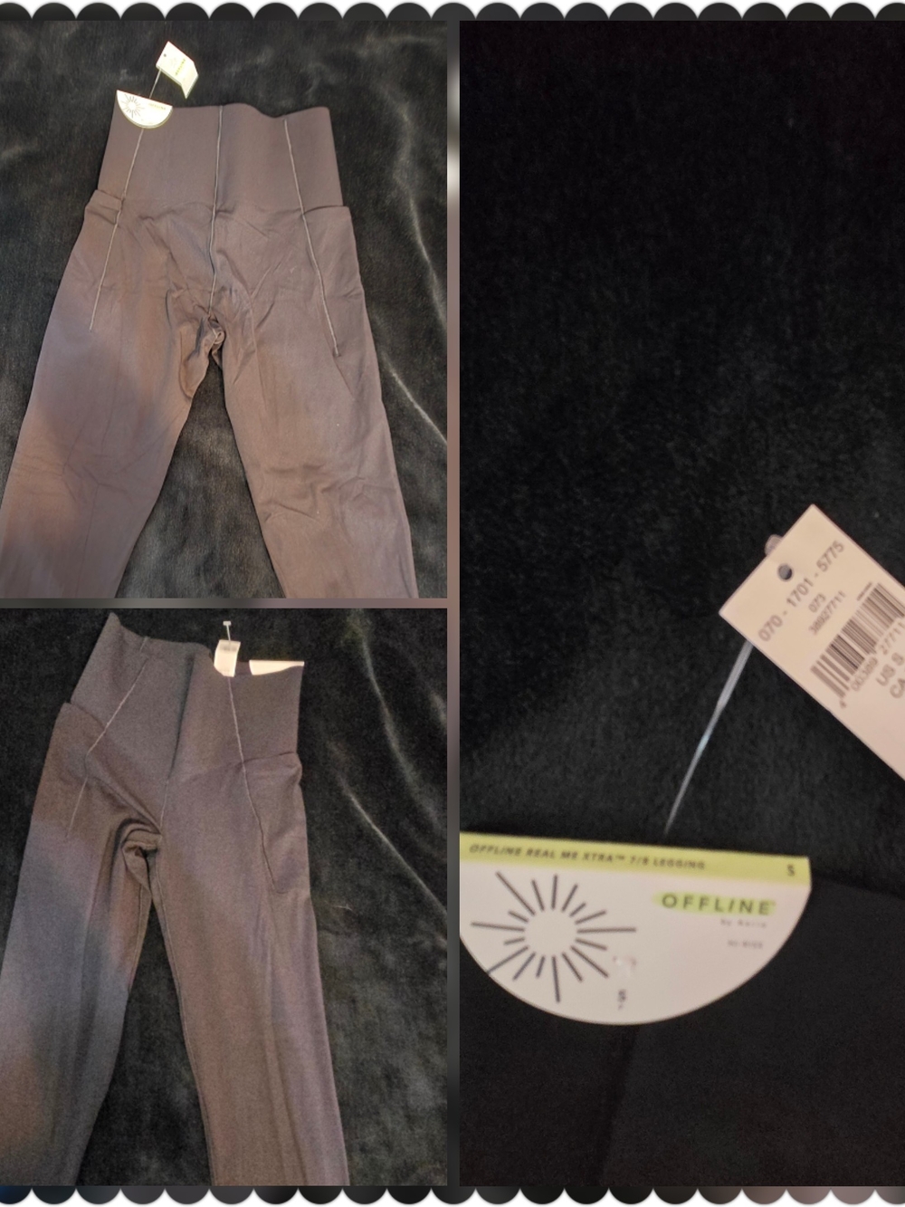 aerie Black High-Waist Leggings with Wide Waistband